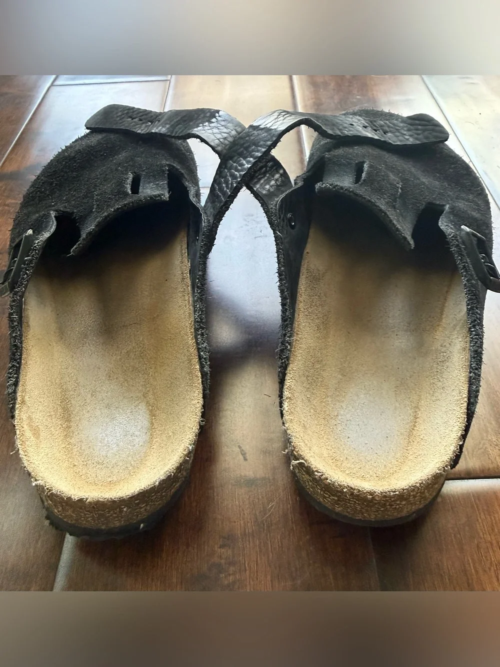 Birkenstock Boston Black Suede Clogs Mule Slip-On Approx Men’s US 9 Read Meas
